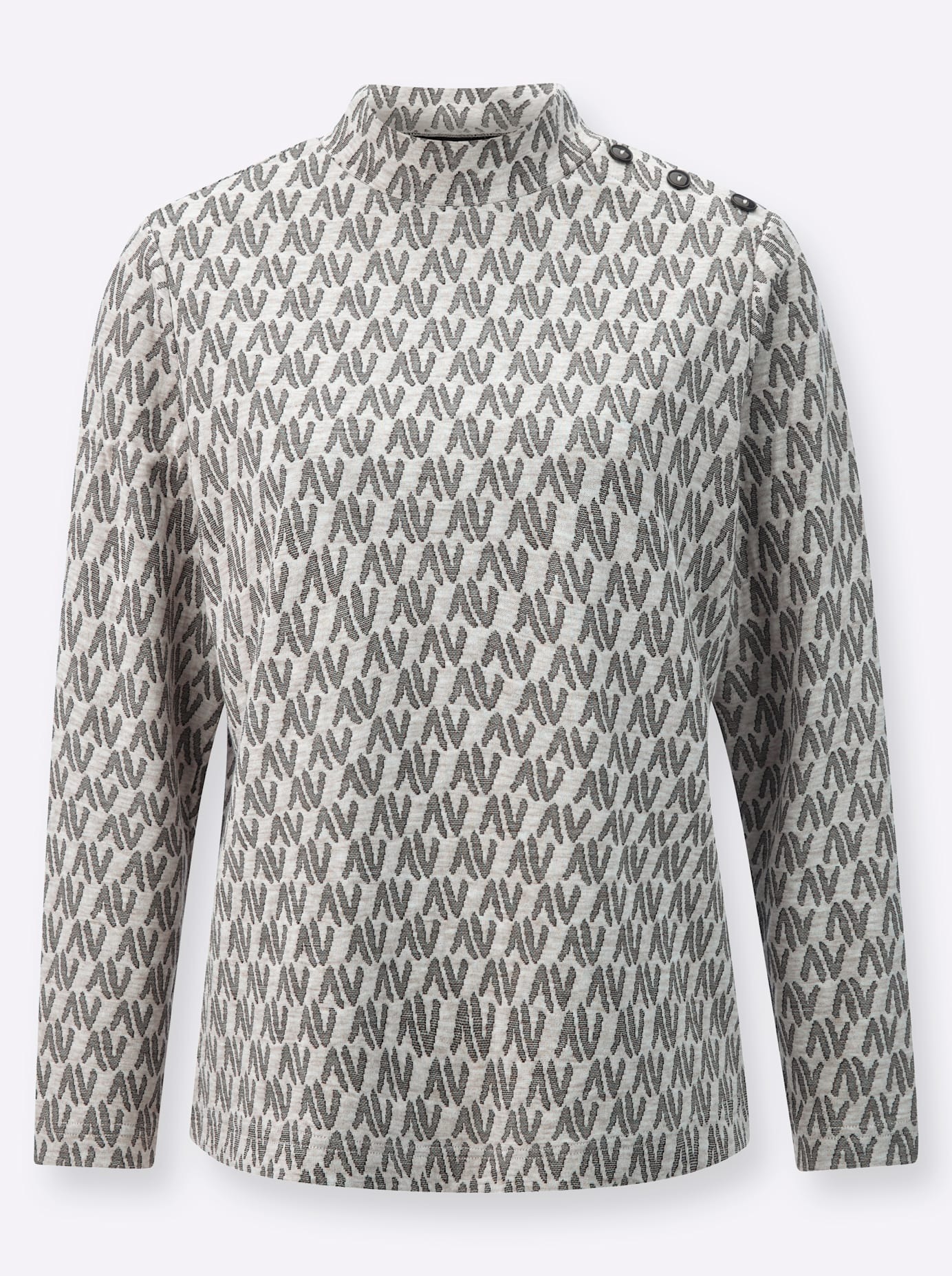 Classic Basics Stehkragenshirt »Jacquard-Shirt«, 1 Stk.