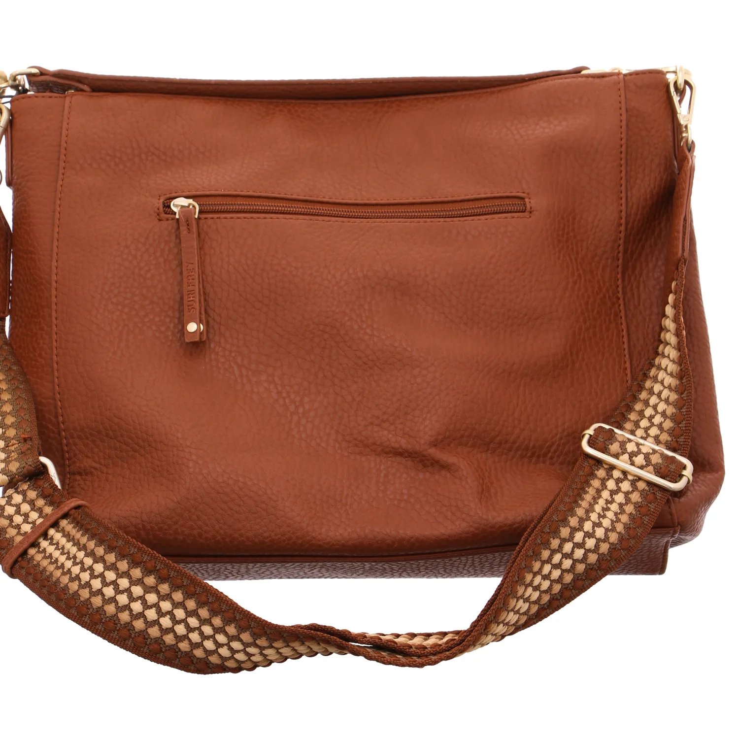 SURI FREY Beuteltasche Cognac Lederimitat