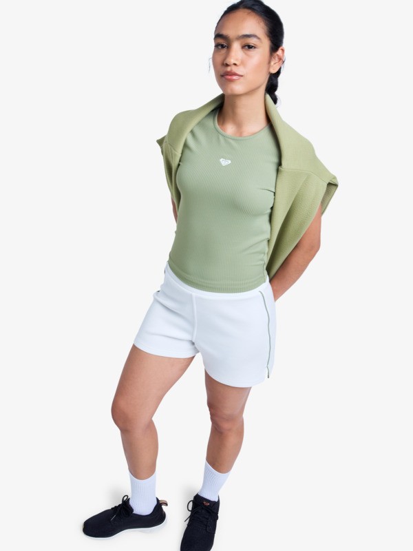 Rise & Vibe Haut d’entraînement à manches courtes Vert Femme