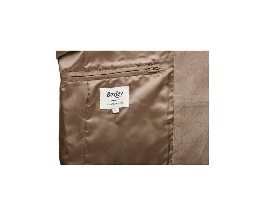 Blouson cuir homme Camel Foncé - EDRIK
