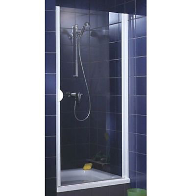 Porte de douche pivotante profilés blancs 90 cm, Schulte Sunny