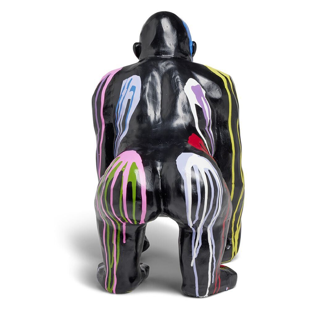 Gorille décoratif H45cm plastique noir