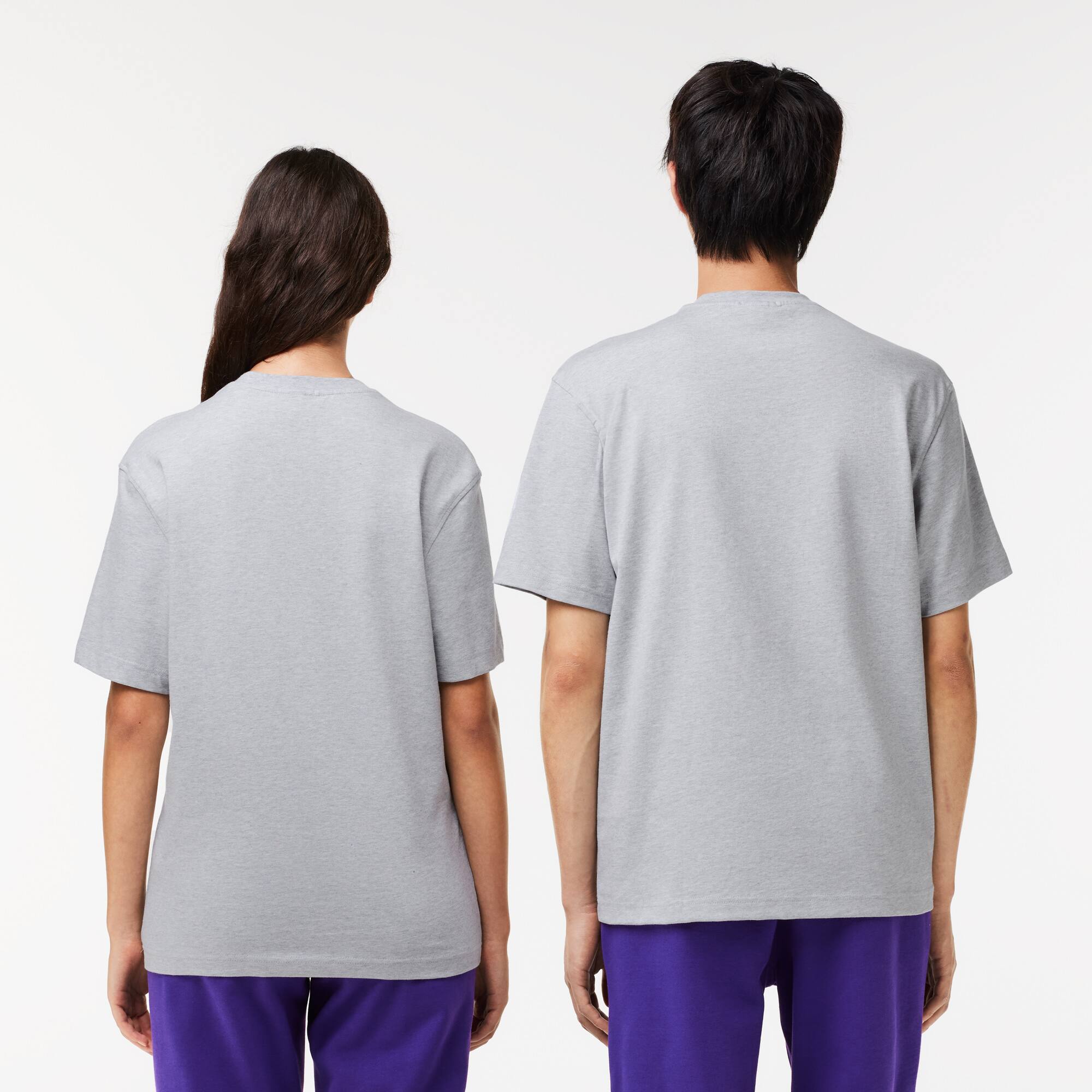 T-shirt relaxed fit avec imprimé signature T-Shirts - Gris - Lacoste - Unisex