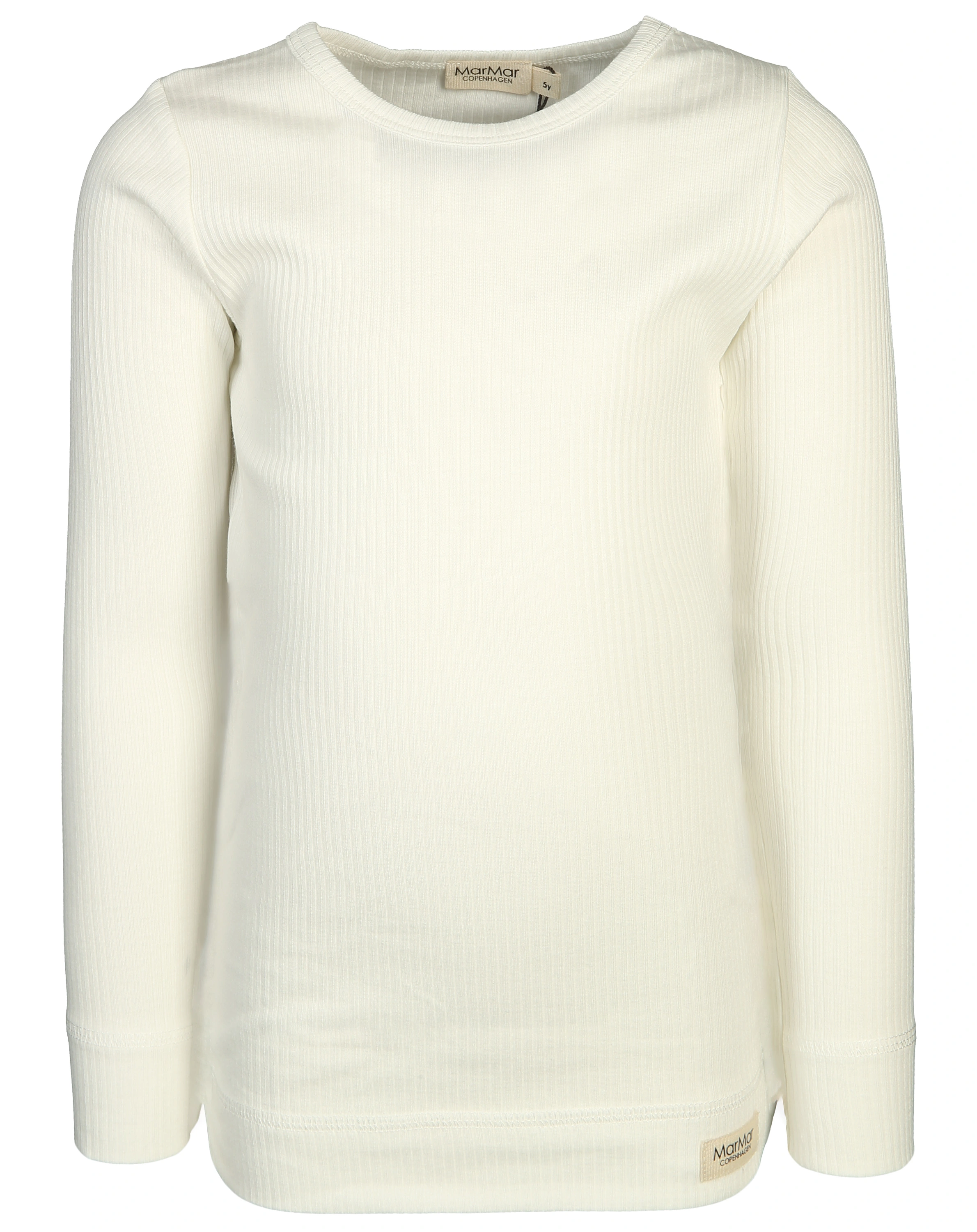 Langarmshirt PLAIN RIB in gentle white