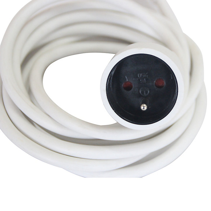 Rallonge blanche H05VVF 3G1 5mm² 5m
