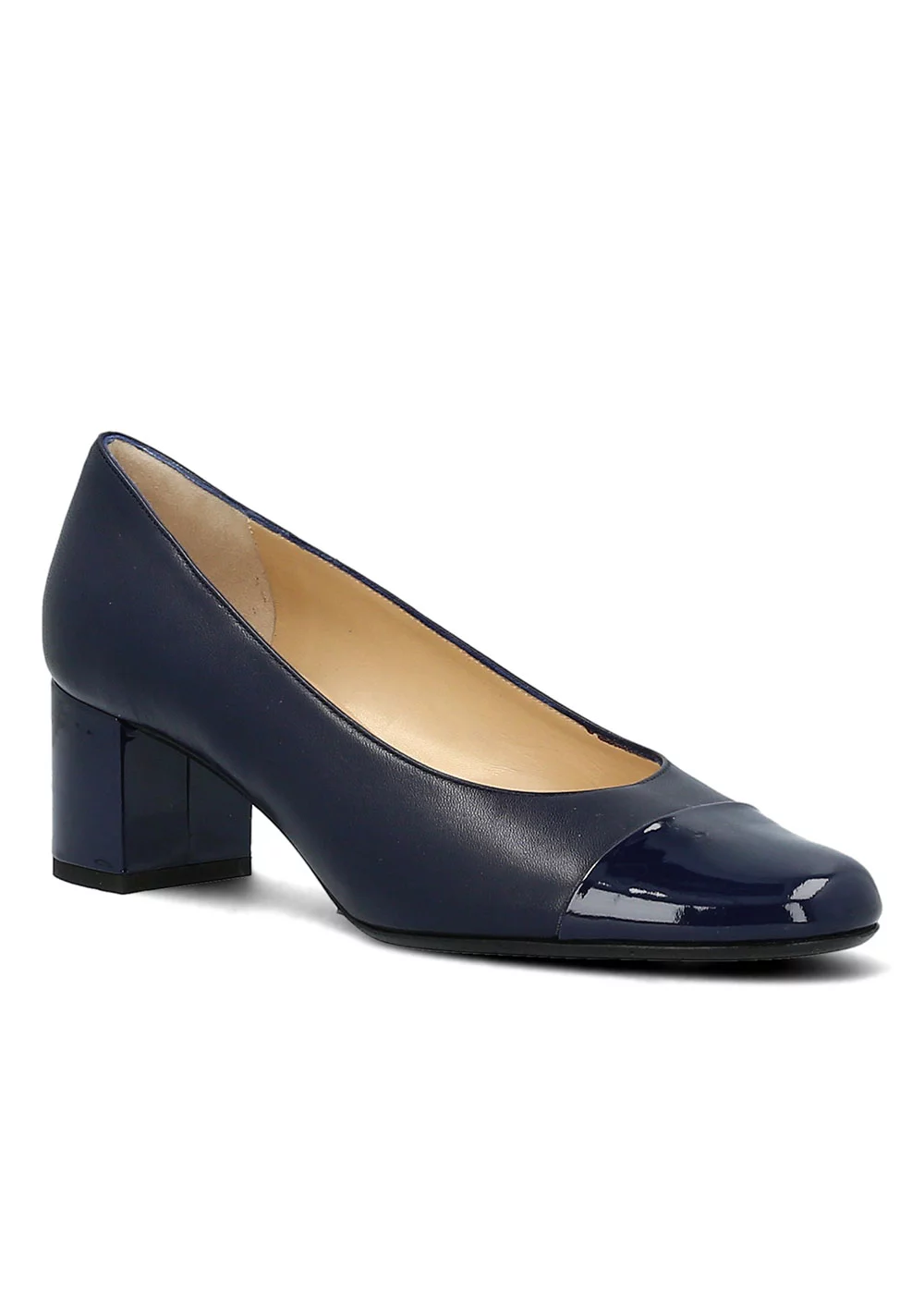 ESCARPIN EMPOLI CUIR MARINE