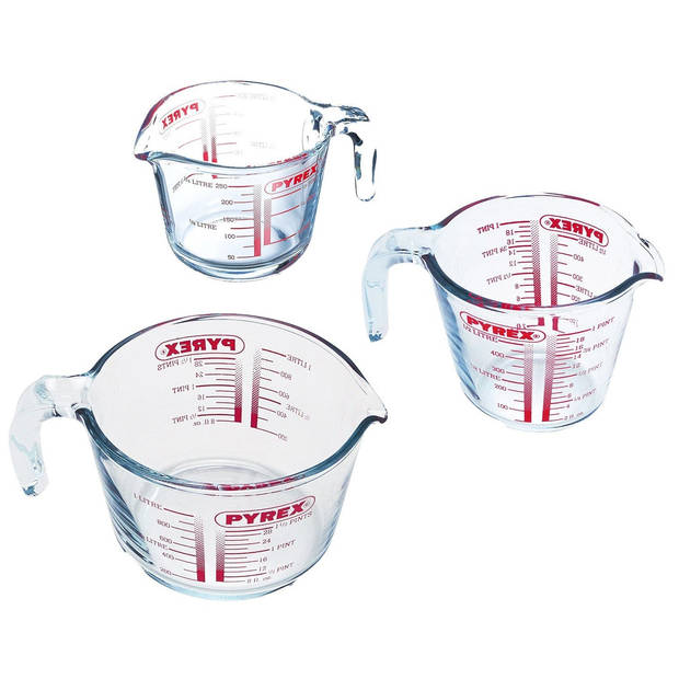 Pyrex maatbeker - met deksel - 1 liter
