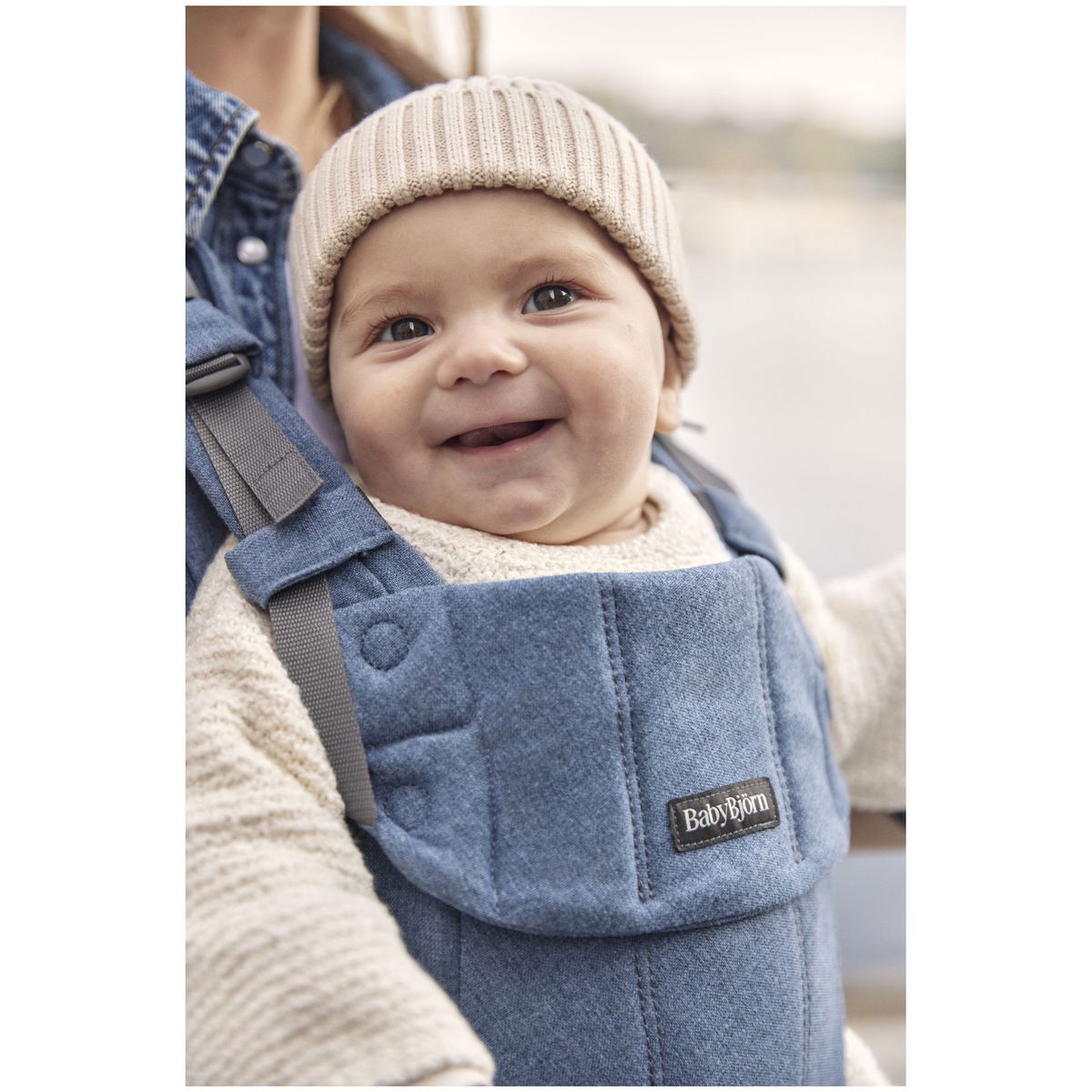 BabyBjörnBabyBjörn   Tragesitz Harmony Woven blau melange