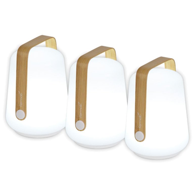 Fermob Balad tafellamp H12 set van 3 LED oplaadbaar Bamboo