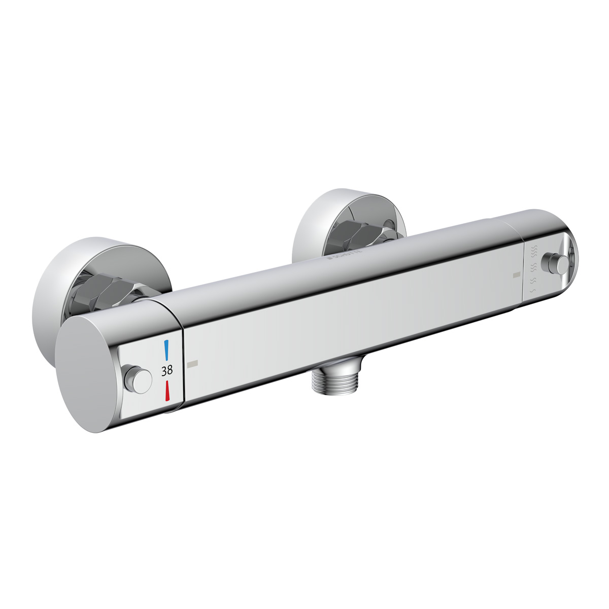Schutte Vita thermostatische douchekraan chroom