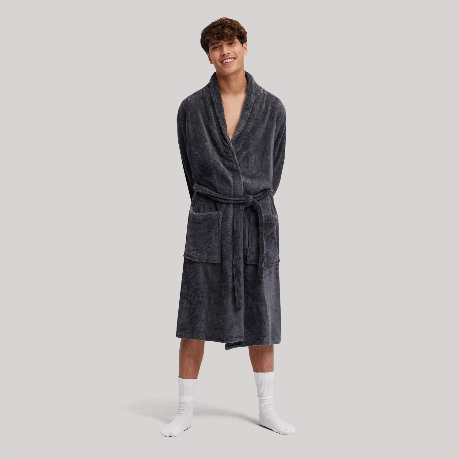 Heren badjas Antraciet kopen? Goed en goedkoop