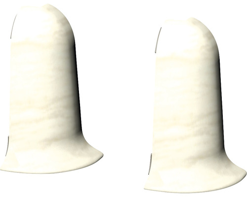 Buitenhoekstuk voor het vastklemmen van plint, haagbeuk, 50 x 22 mm, 2 stuks