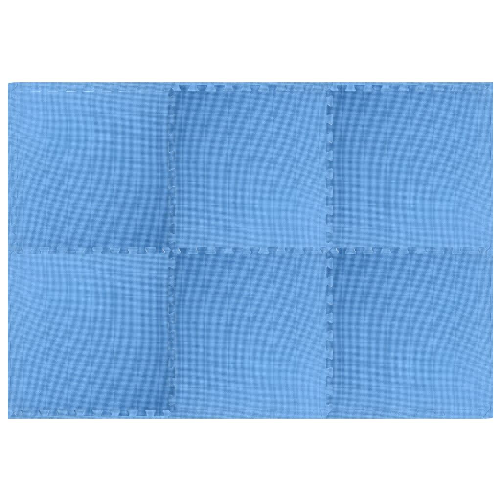vidaXL Vloermatten, 6 stuks, 2,16 m², EVA-schuim, blauw