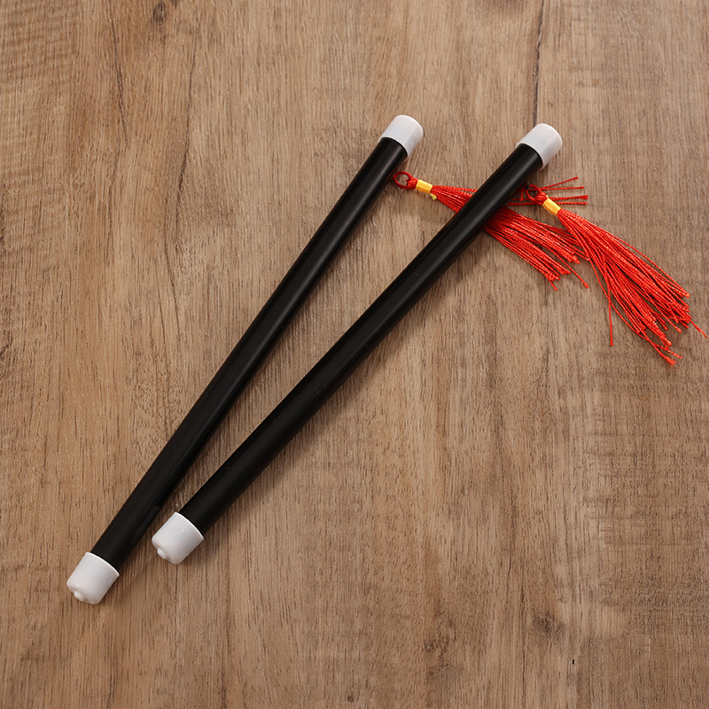 (34cm) Zaubertrick Rosen Zauberstab Optische Täuschung Spielzeug Magisches Illusions Zubehör - Schwarz / Rot / Silber