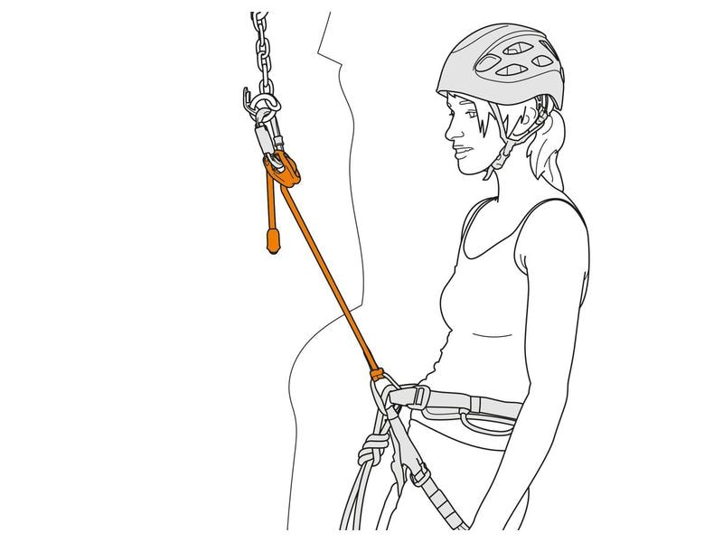 Petzl Connect Adjust Lanyard, Orange Verbindungsmittel zum Sportklettern und Bergsteigen