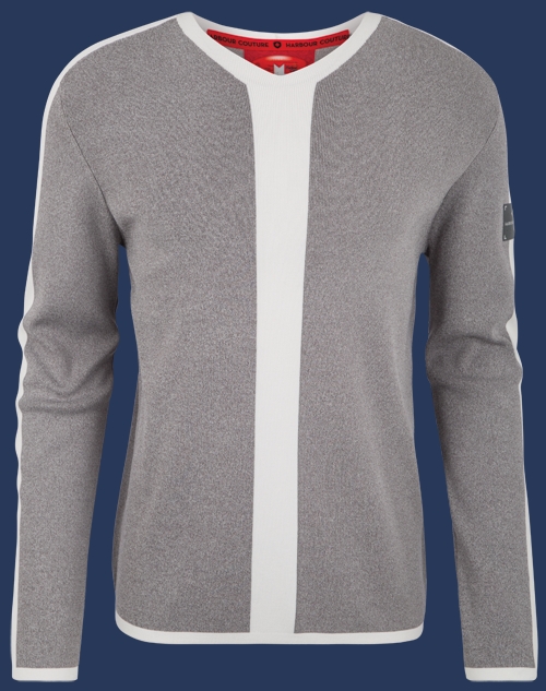 Herren Pullover 015 KoNitI, Heathergrey/Ivory