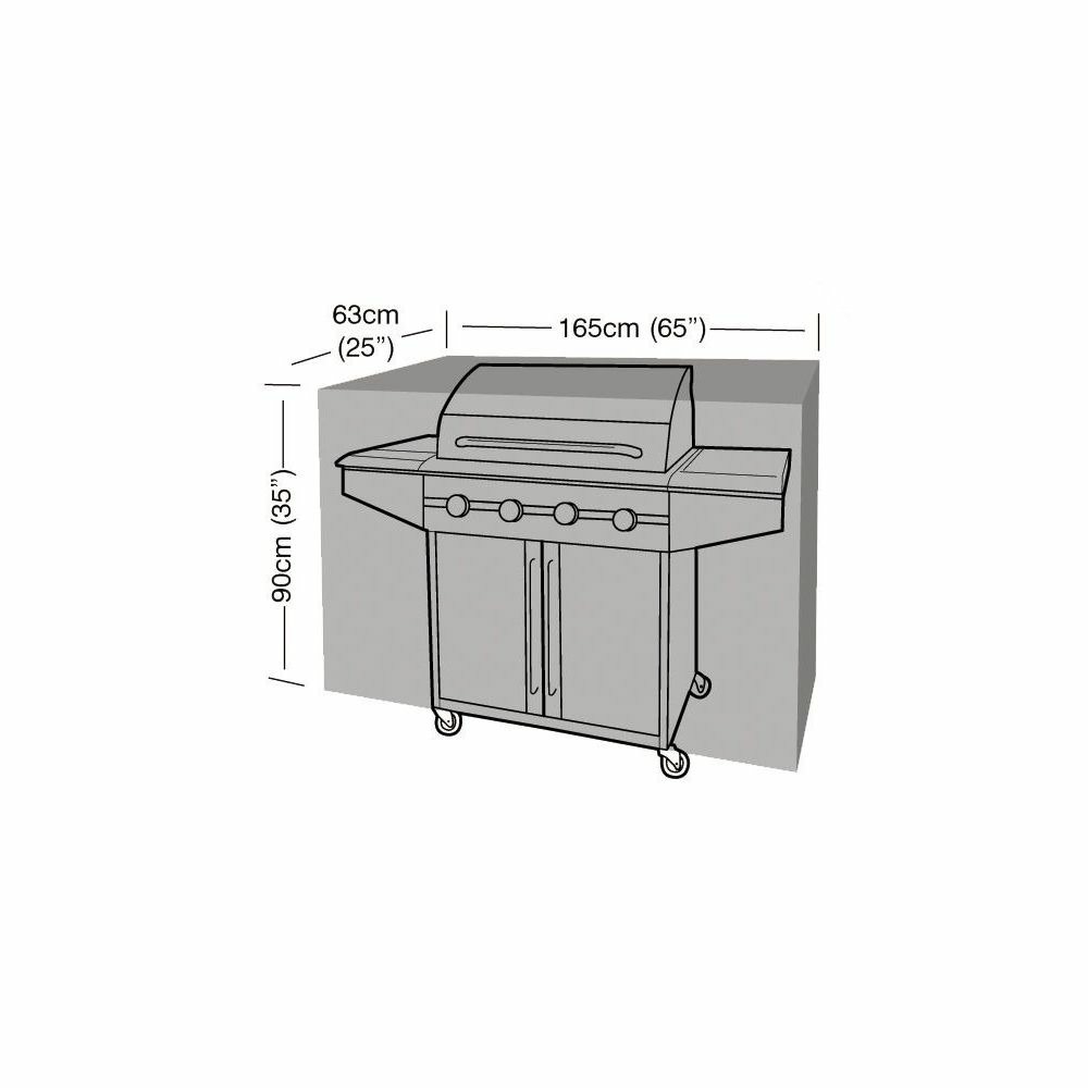 Housse de protection barbecue rectangulaire 165 cm de long