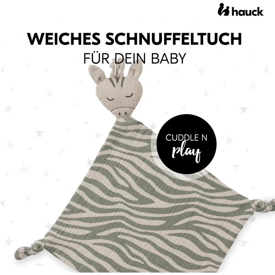 hauck Schnuffeltuch Cuddle N Play Zebra Sage