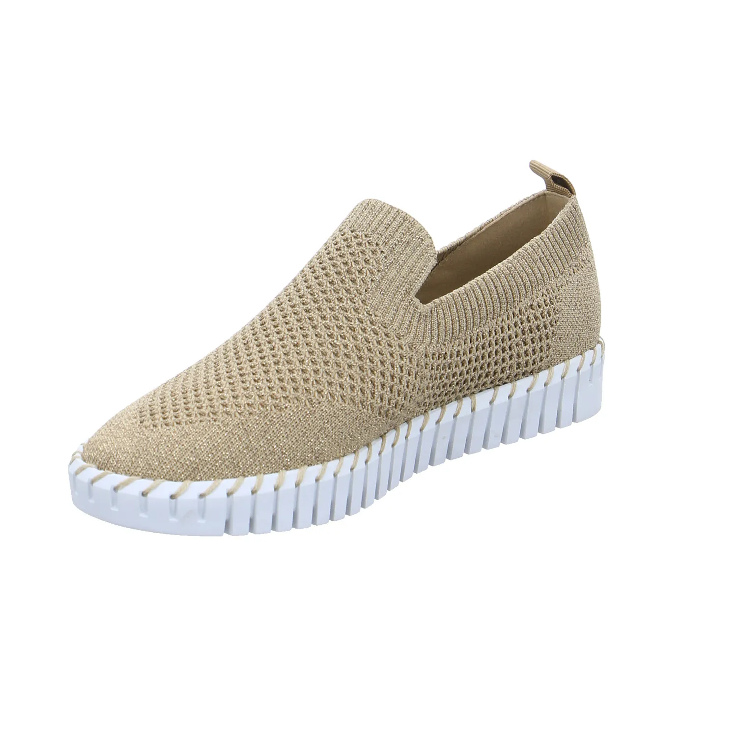 LA STRADA Slipper Gold Textil