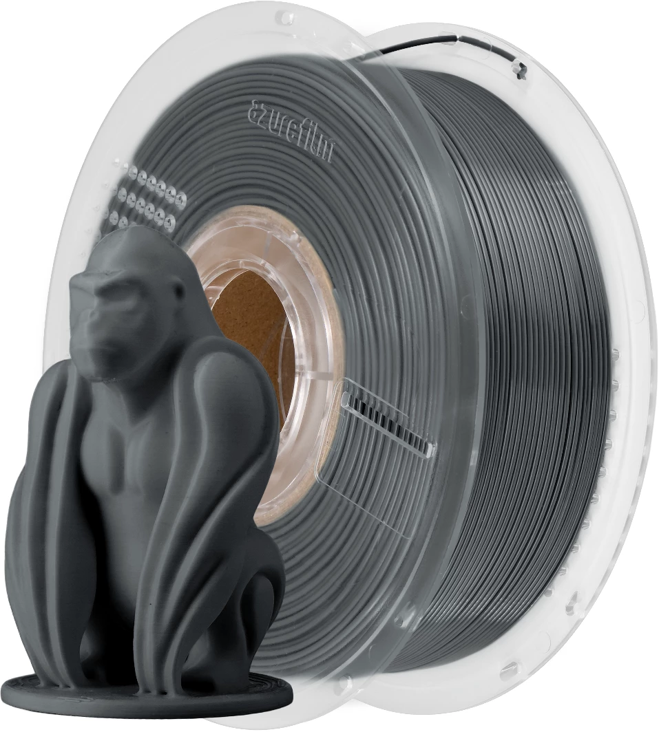 AzureFilm  PCTG Grey, 1,75 mm / 1000 g    Leicht zu verarbeitendes Material mit hoher Temperaturbeständigkeit