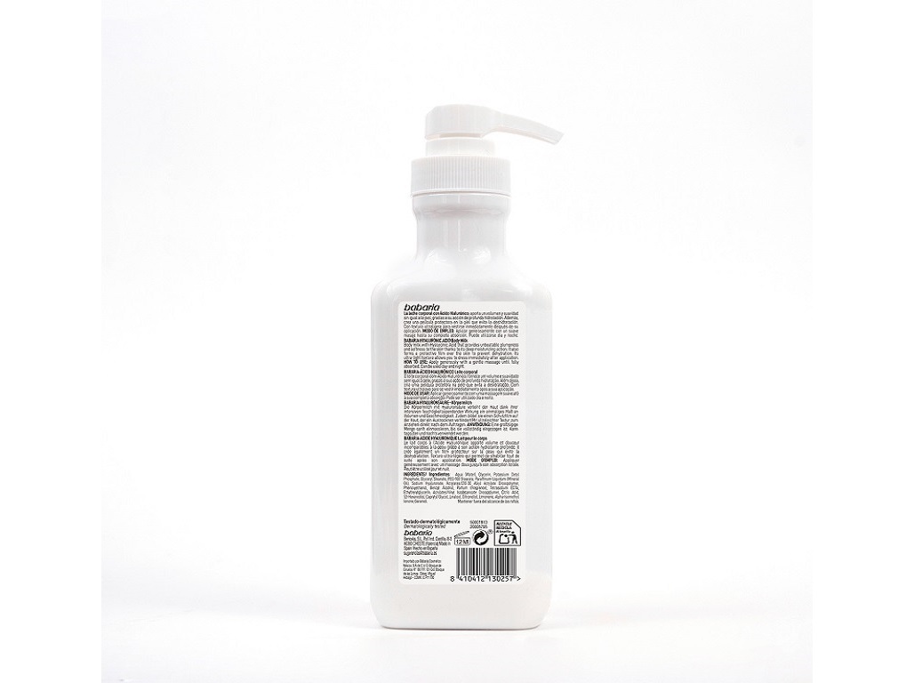 LEITE CORPORAL BABARIA ÁCIDO HIALURÓNICO 500ML