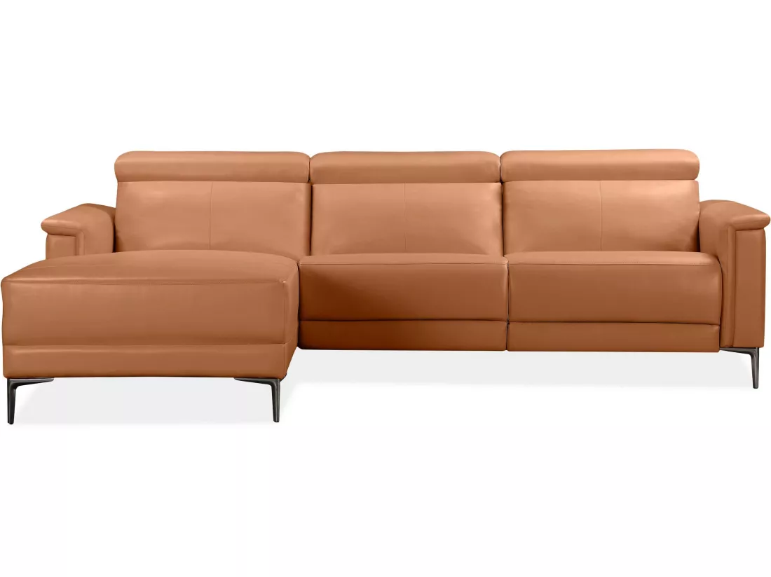 Lund 3S 1 fauteuil inclinable L Électrique Cognac