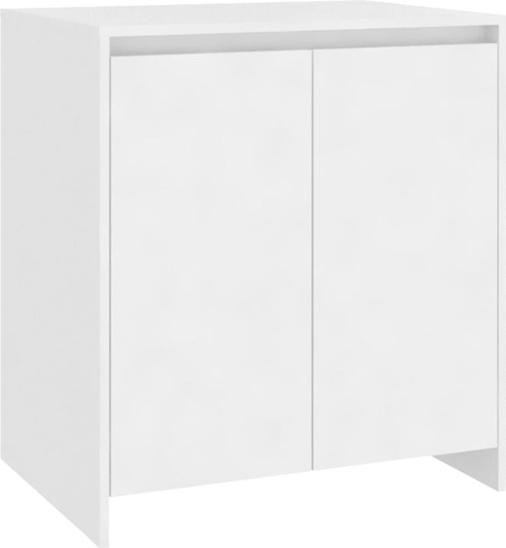 vidaXL - Dressoir - Wit - Bewerkt Hout - 2 Deuren