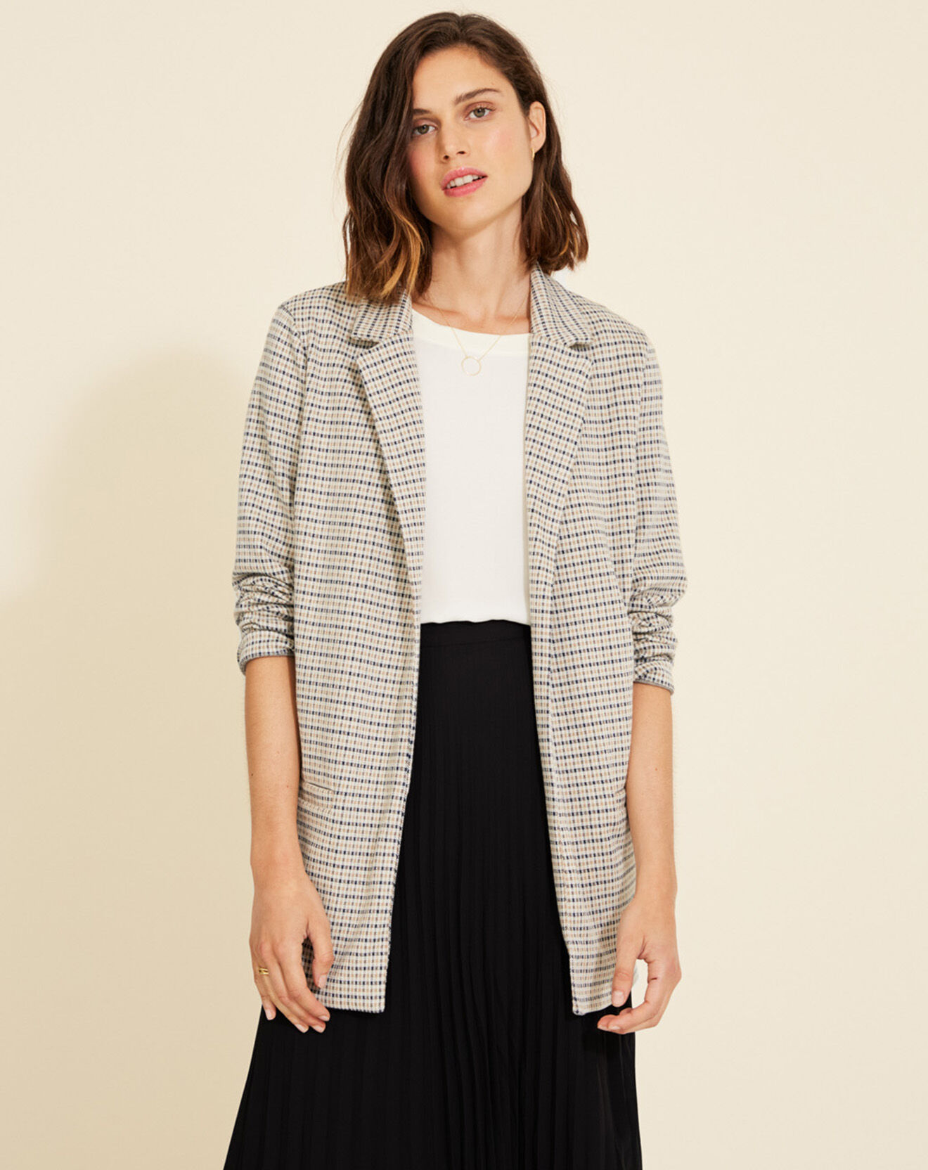 Yerse Blazer Mickaela à carreaux multicolore