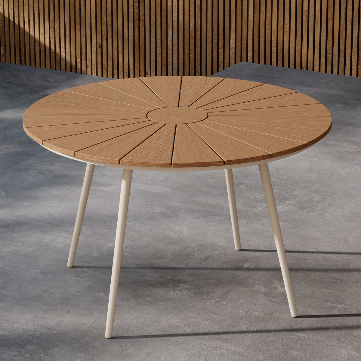 Ronde tuintafel Denzel Beige