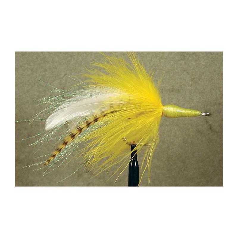 Mouche Mer Tof Grizzly Tarpon - Fluo Jaune