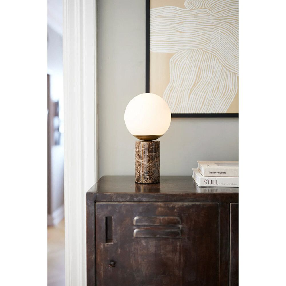BORDLAMPE NORDLUX LILLY MARMOR BRUN