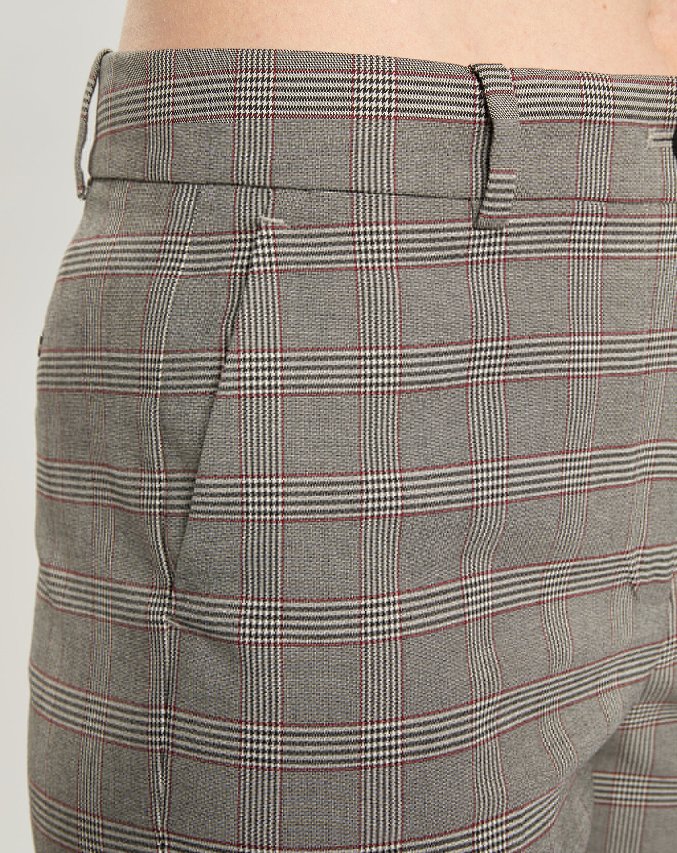 Tommy Hilfiger Pantalon de tailleur Check à carreaux gris