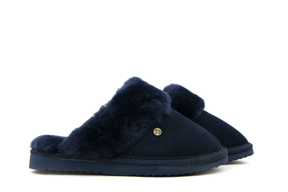 Warmbat Flurry Donkerblauw Suede