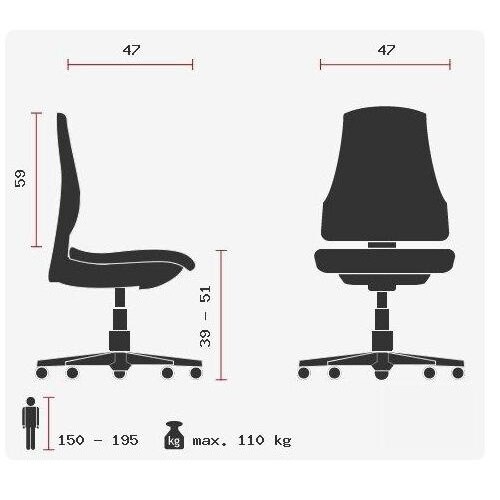 Profi Bürostuhl HJH SOLUTION BASIC Stoff ohne Armlehnen Topstar