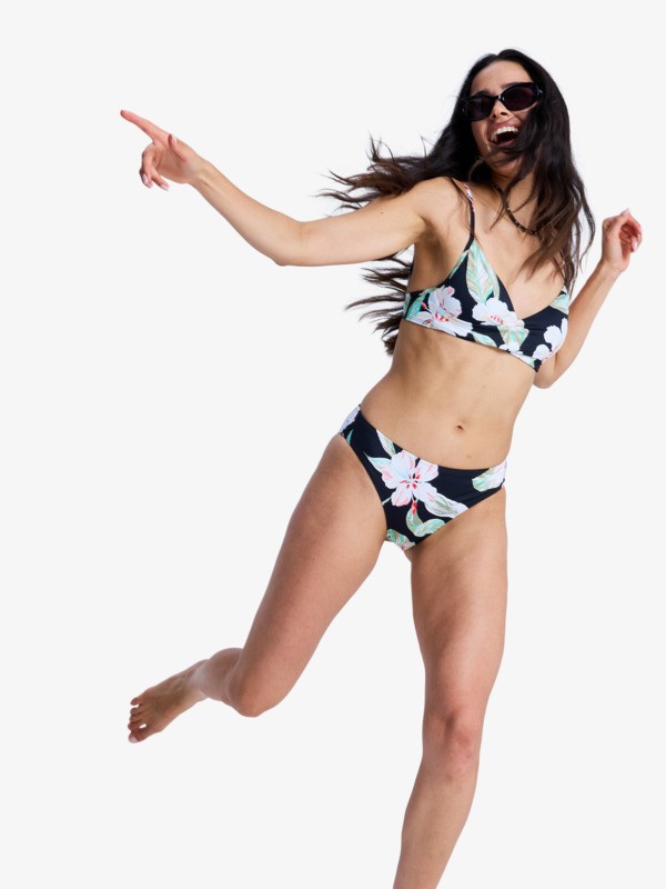 Printed Essentials Wrap Bra Haut de bikini bralette Noir Femme