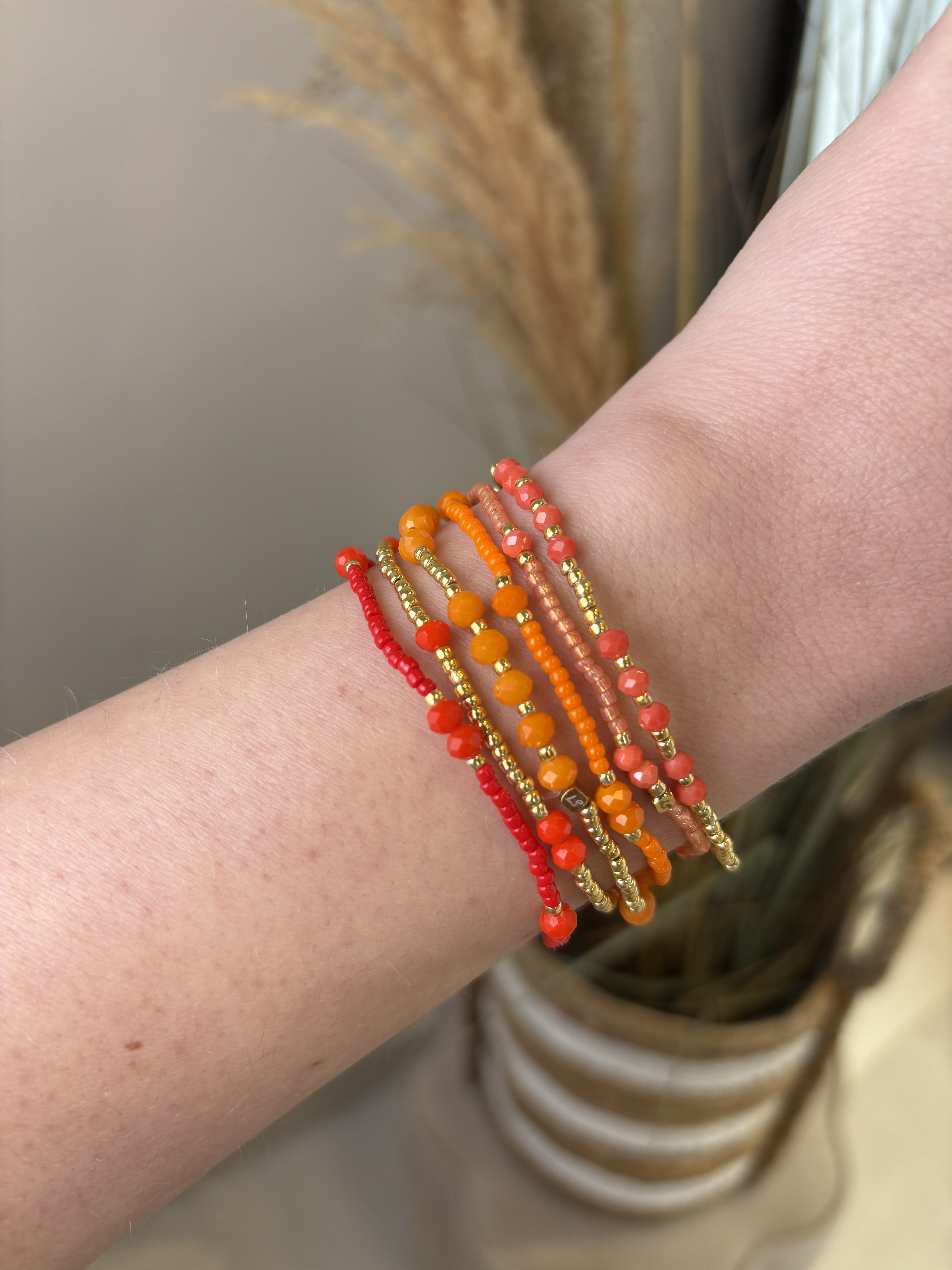 Oranje Armbanden Set