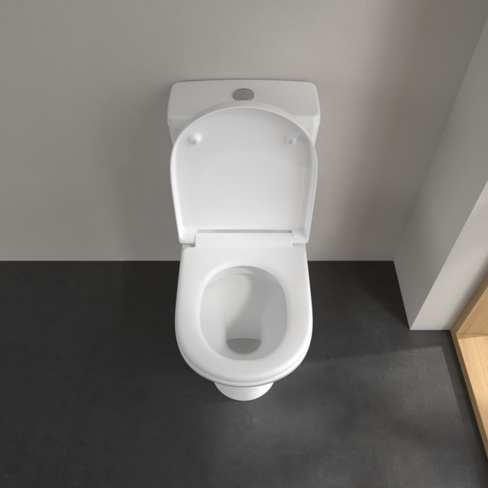 Villeroy & Boch O.novo randloos duoblok toilet CeramicPlus PK met AntiBac wit glans