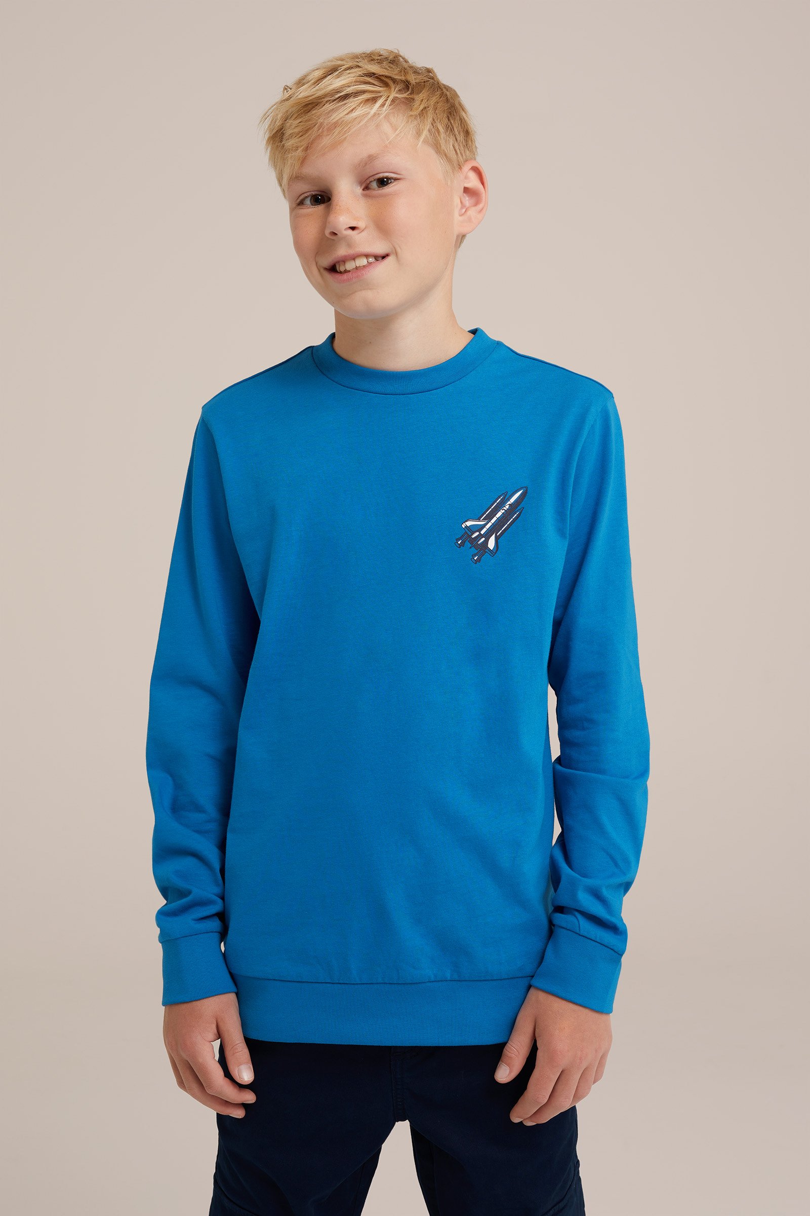 Jongens T-shirt met opdruk Blue Ridge Felblauw