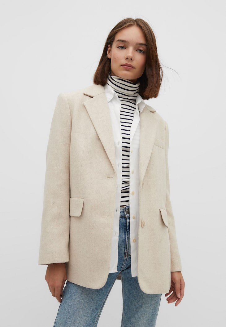 Blazer de tecido pesado