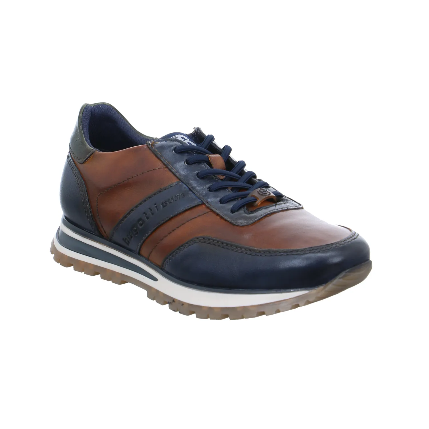 BUGATTI SHOES Halbschuhe Sneaker Cognac Leder