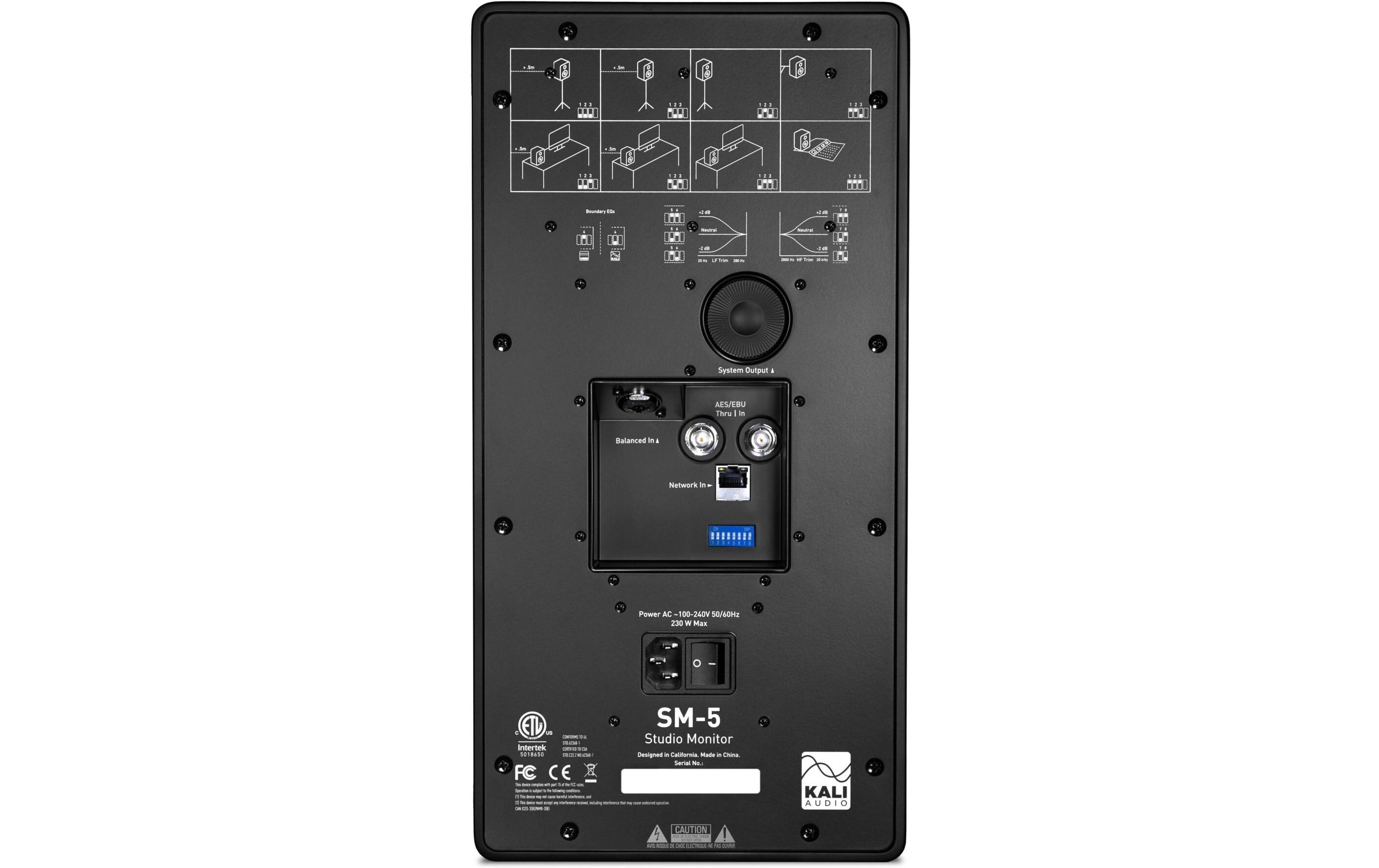Studiomonitor SM-5 Schwarz<br>Aktiver 3-Wege-Studiomonitor
