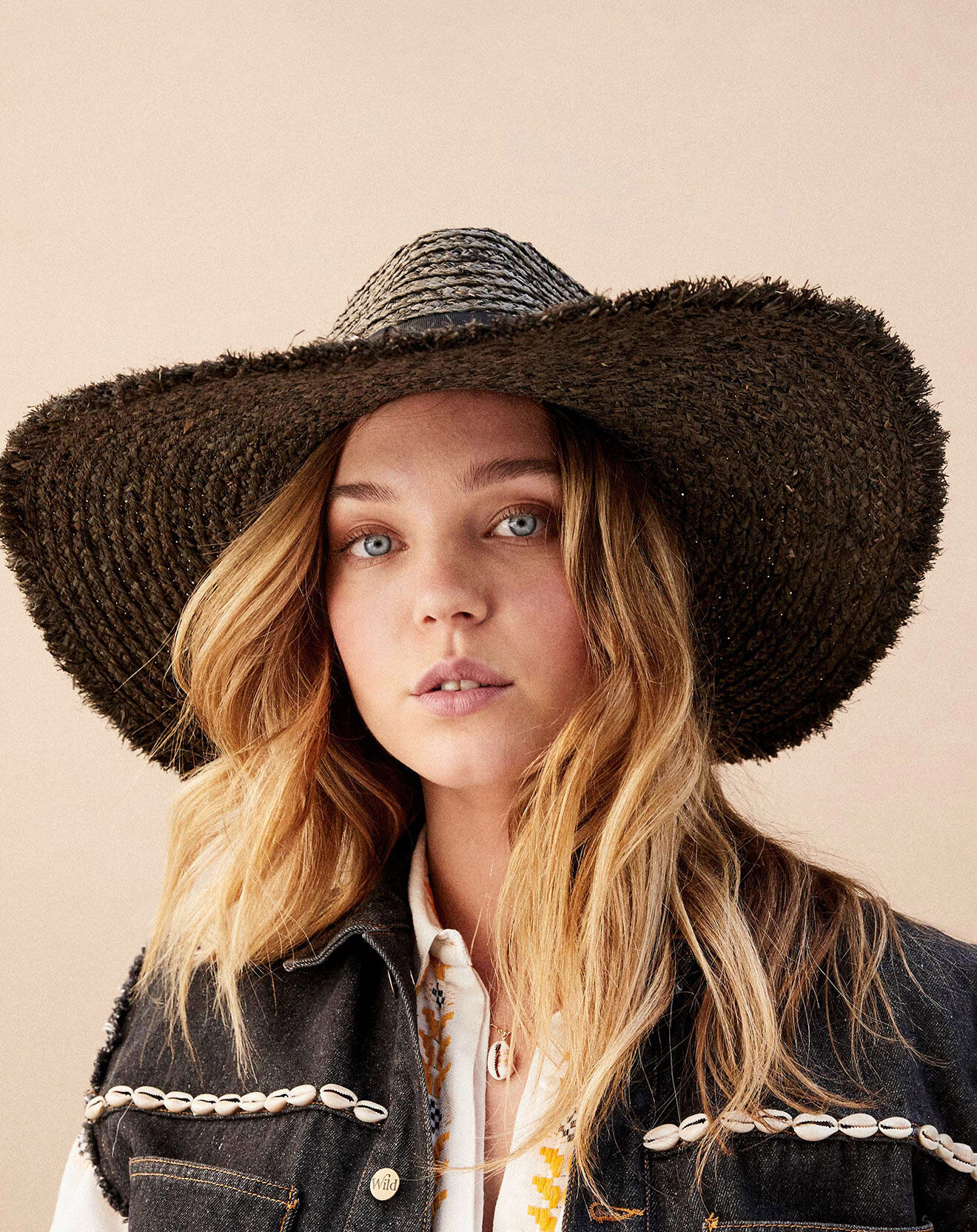 Wild Chapeau en Raphia Solal khaki