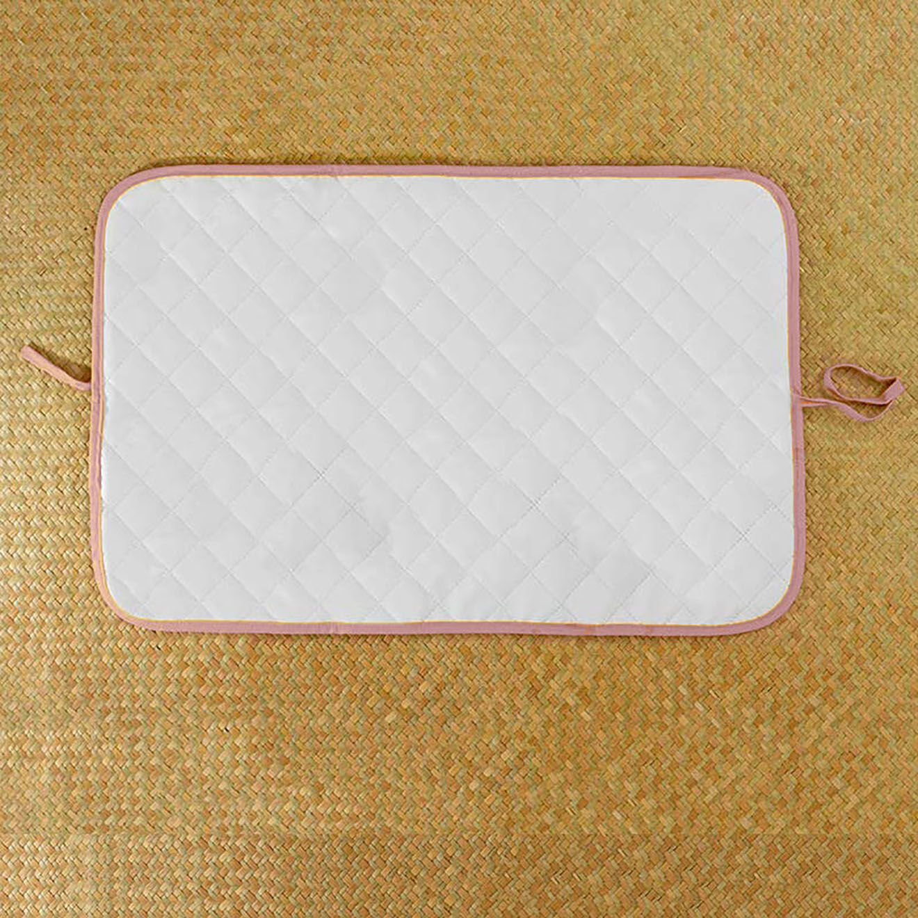 Papate Tapis à Langer Nomade en Coton Bio rose - 65x42 cm