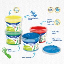 Gouache aux doigts Couleurs de base, set de 4