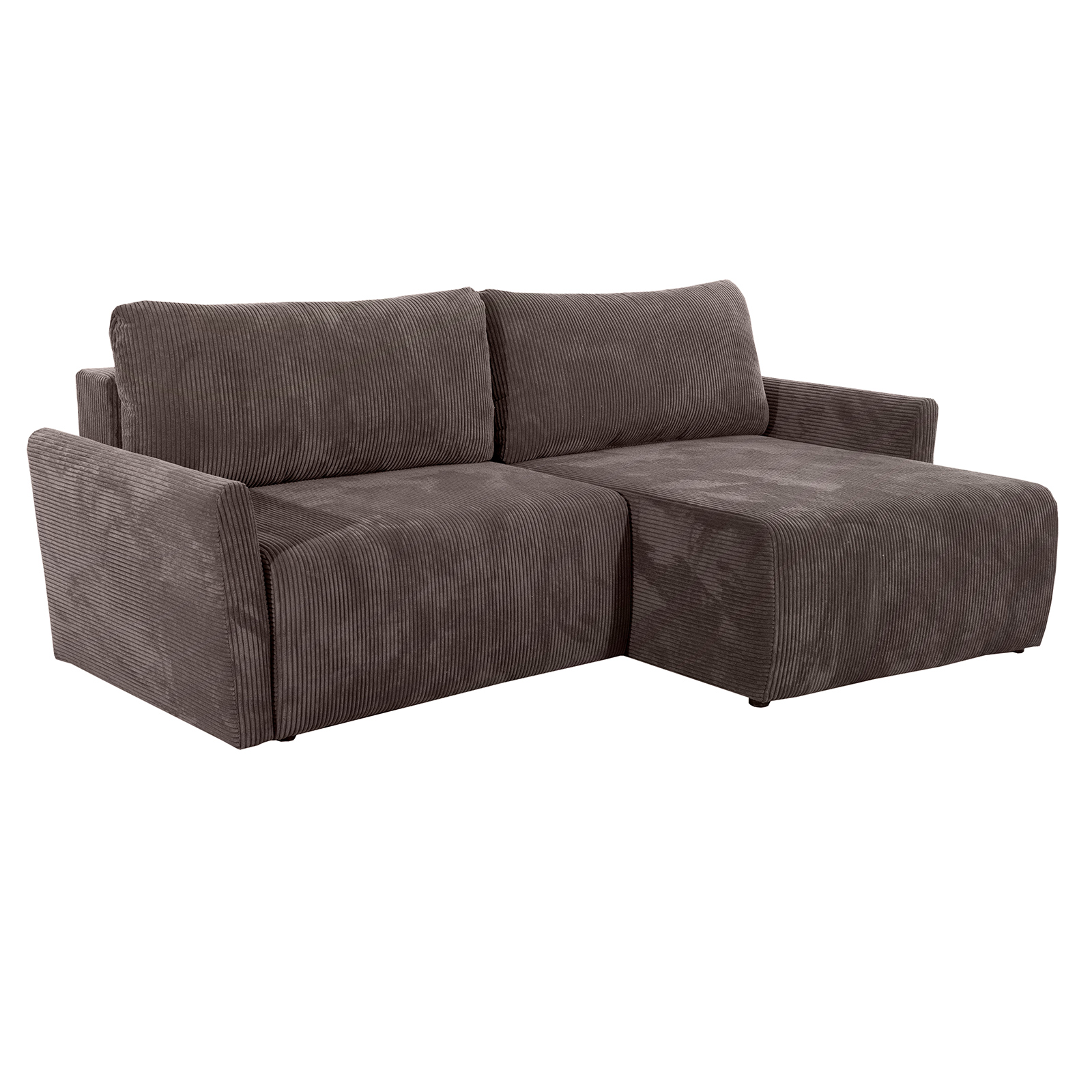 Ecksofa - braun - Liegefunktion und Bettkasten