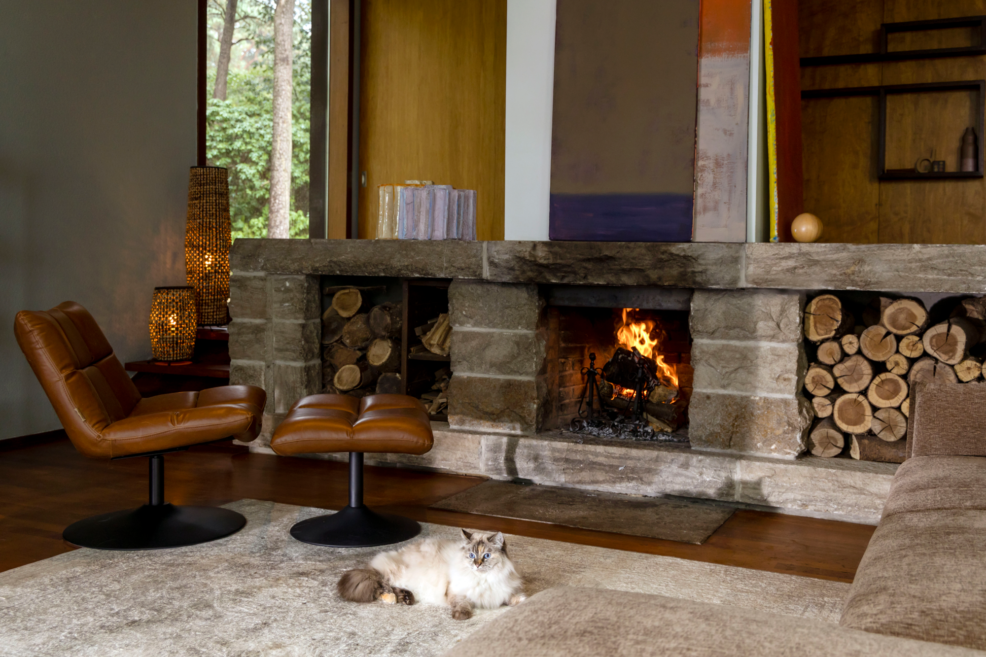 Hocker Bar Vintage bruin