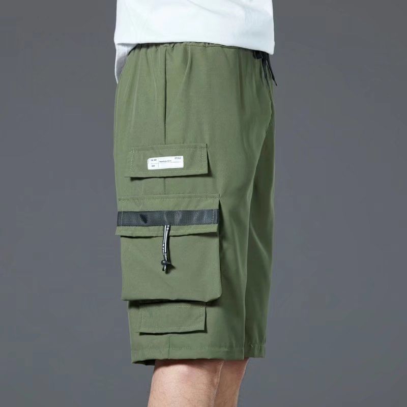 Craltuxe - Cargoshorts met trekkoord en letterprint