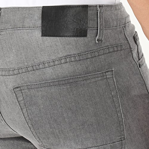 Short Jean Avec Dechirures LB054-B52 Gris