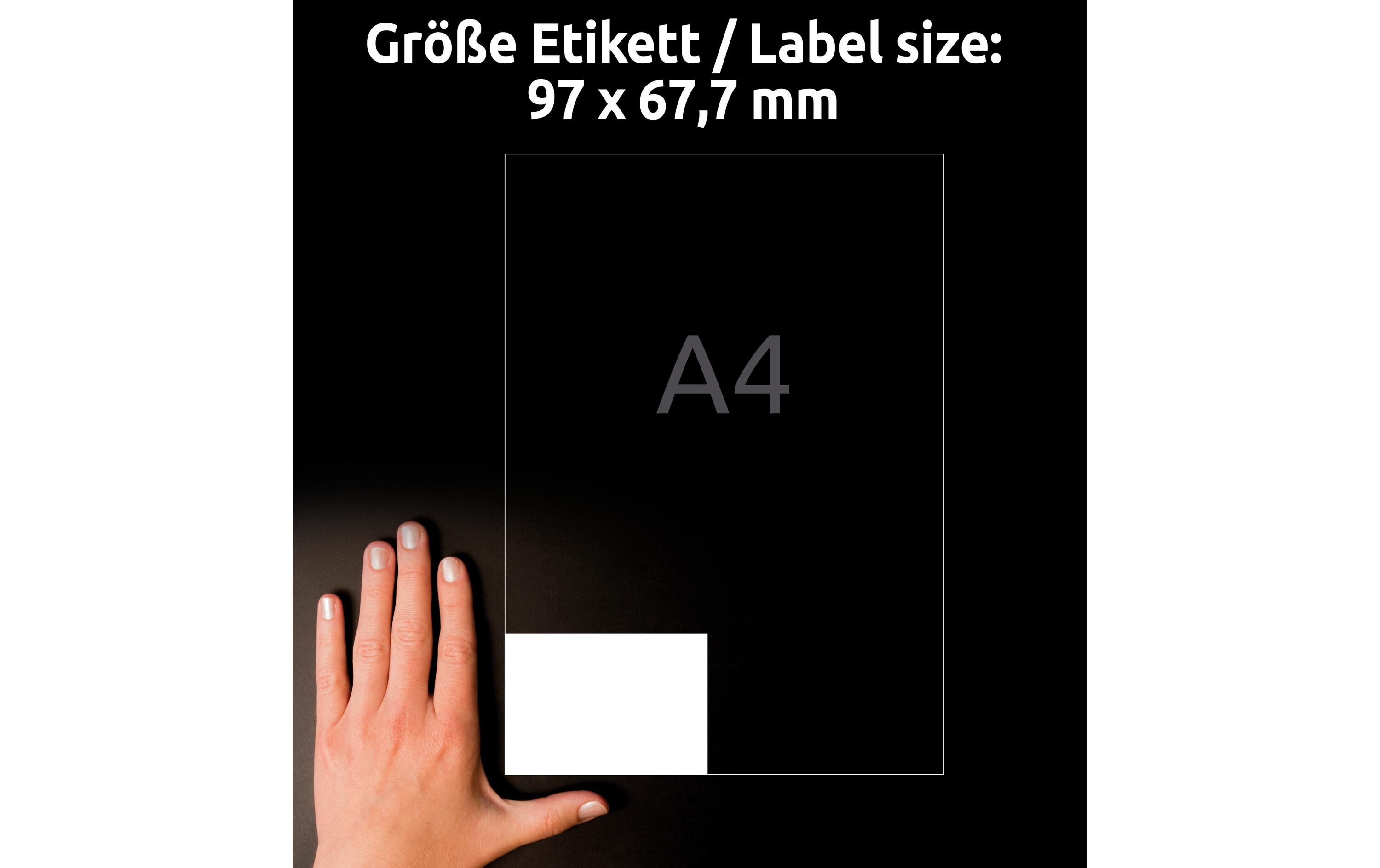 Universal-Etiketten 4782-65, 97 x 67.7 mm, 65 BlattPermanent haftende Etiketten