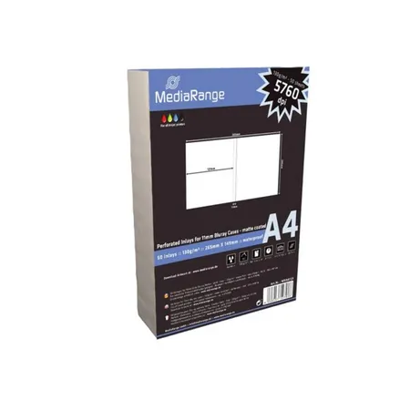 MediaRange Bluray BD-R Einleger Inlay, 100 Stück